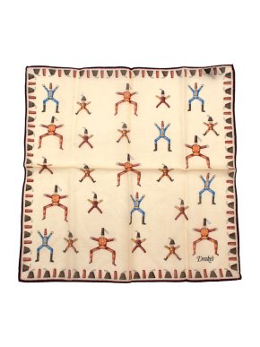 Drakes Cream Marionette Wool & Silk Handkerchief