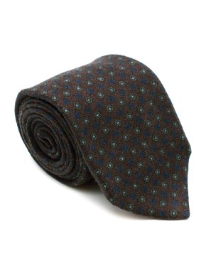 Marzullo Brown Dotted Wool Tie