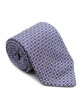 Petronius Blue Floral Silk & Cotton Blend Tie