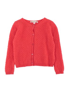 Bonpoint Pink Cashmere Knit Cardigan