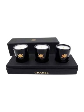 Chanel Black VIP Gift Set of 3 Mini Candles