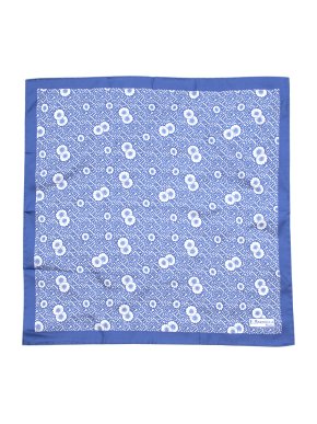 E. Marinella Blue Floral Silk Handkerchief