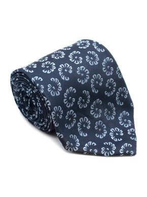 Charvet Blue Floral Silk Jacquard Tie