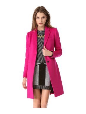 Joseph Fuchsia Wool & Cashmere ‘Man’ Coat