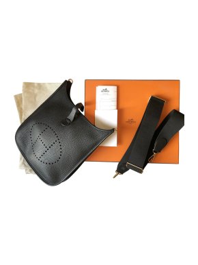 Hermes Black Evelyne III 29 Taurillon Clemence bag