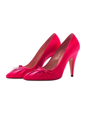 Gucci Fuchsia Charlotte Nappa Pumps