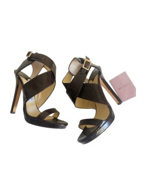 Jimmy Choo brown lizard sandals