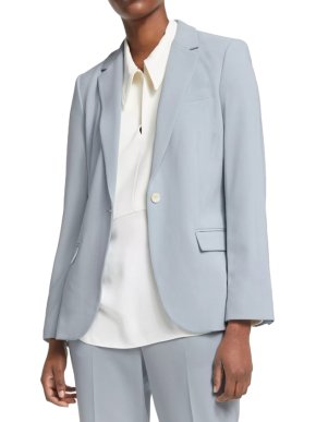 Theory Mist Blue Tailored Staple Blazer