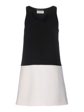 Saint Laurent Black & White Sleeveless Dress