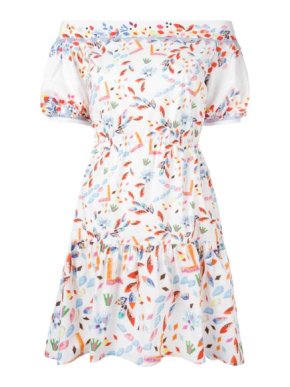 Peter Pilotto White Bardot Mini Dress