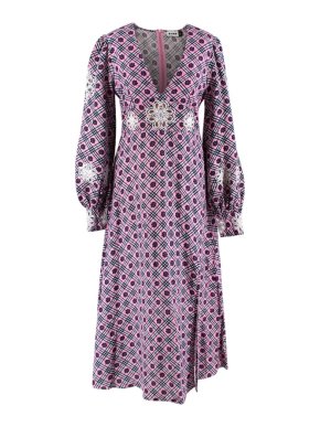 Rixo Pink Floral & Checkered Dada Dress