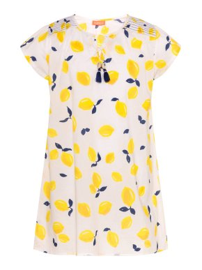 Sunuva Girls 12Y Sicilian Lemon Kaftan Dress