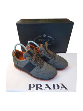 Prada Nylon Neon Trimmed Women's Sneakers