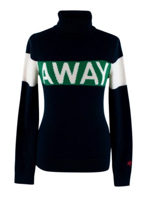 Perfect Moment Navy 'Away' Merino Wool Roll Neck Sweater