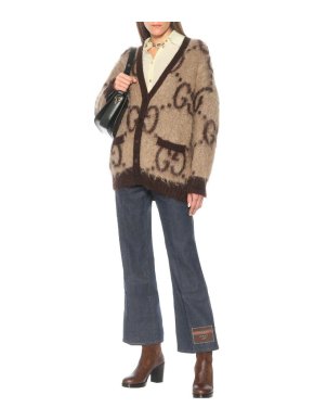 Gucci Supreme GG Mohair Blend Cardigan