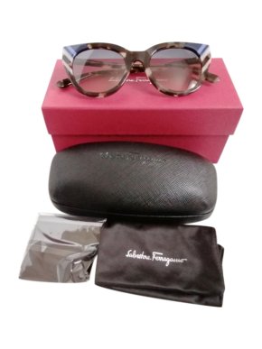 Ferragamo Havana Cat-Eye Sunglasses