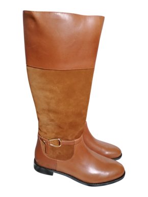 Lauren Ralph Lauren Tan Suede & Leather Boots