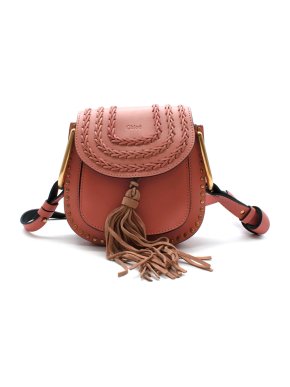 Chloe Pink Leather Hudson Shoulder Bag