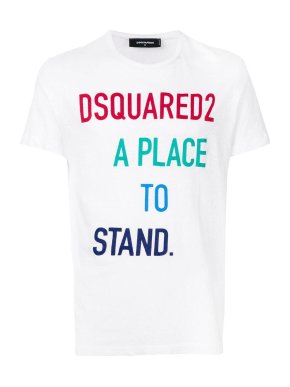 DSquared2 Mens White Slogan T-Shirt