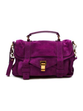 Proenza Schouler Purple Suede PS1 Medium Satchel Bag