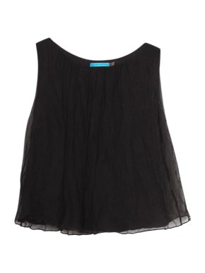 Alice + Olivia Black Silk Sleeveless Top