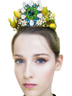 Dolce & Gabbana Sicilian Lemon Crystal Embellished Filigree Tiara