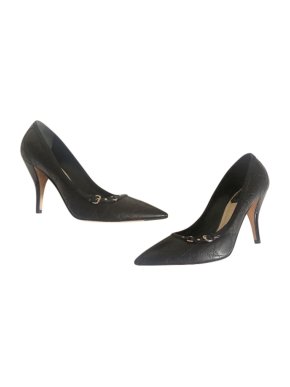 Christian Dior Black Leather Cannage Pumps