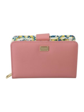 Dolce & Gabbana Valentino Pink Leather Bi-Fold Wallet