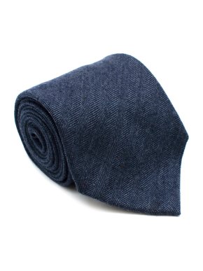 Loro Piana Blue Cashmere Handmade Tie