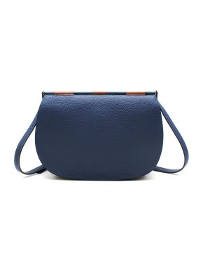 Hermes Blue Taurillon Clemence Leather Saut Hermes 25 PHW