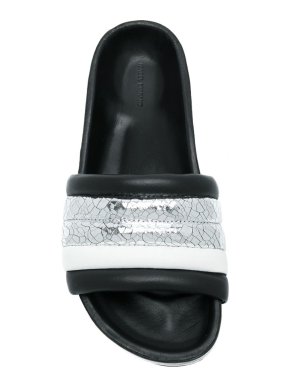 Isabel Marant Metallic Hellea Quiled Slides
