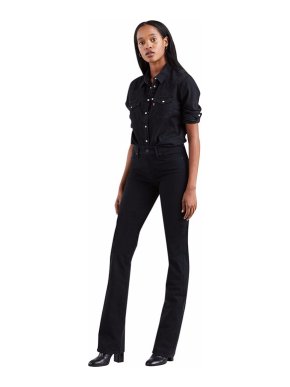 Levi's Black Denim 315 Shaping Bootcut Flared Jeans