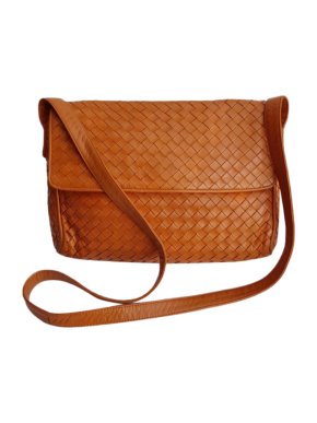 Bottega Veneta Orange Intrecciato Messenger Bag