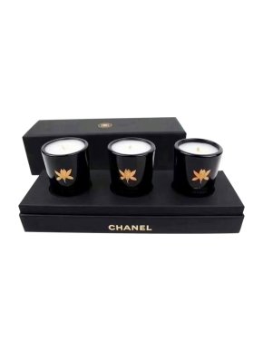 Chanel Black VIP Gift Set of 3 Mini Candles