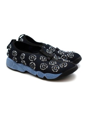 Dior Couture By Raf Simons Blue Embroidered Fusion Trainers