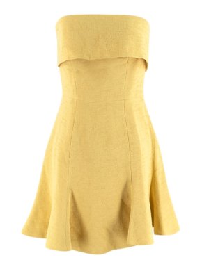 C/MEO Collective Yellow Strapless Apex Mini Fit & Flare Dress