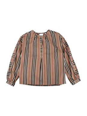 Burberry Kids Icon Stripe and Vintage Check Cotton Blouse