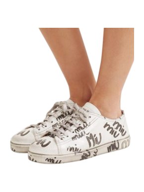 Miu Miu Graffiti Logo Sneakers