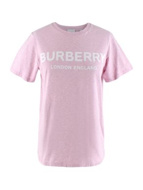 Burberry Pink Cotton Logo T-shirt