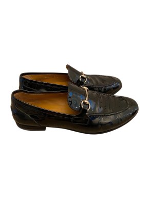 Gucci Patent Leather Horsebit Loafers