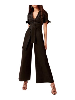 C/MEO Collective Black Cotton Blend Wide Leg Imbue Pant