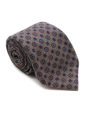 Marzullo Grey Pattern Wool Tie