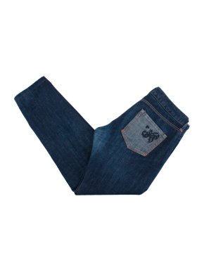 Bottega Veneta Blue Cotton Denim Contrasting Pocket Jeans