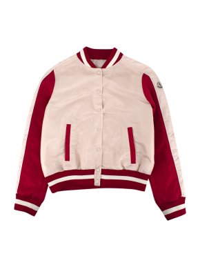 Moncler Pink and Red Bomber Jacket
