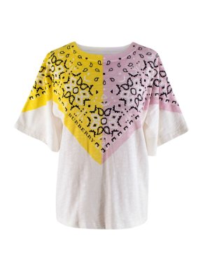 Burberry Kids 14Y Bandana Print Cotton T-shirt