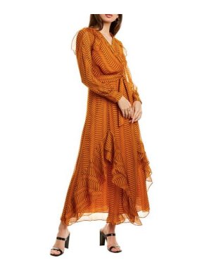 Diane von Furstenberg Mercy Striped Silk Georgette Dress