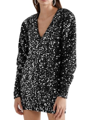 Rotate Birger Christensen Masha embellished stretch-jersey mini dress