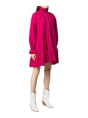 Philosophy Di Lorenzo Serafini Pink Long Sleeve Ruffle Dress