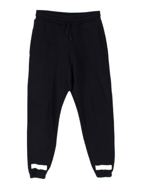 Off-White Black Cotton Graffiti Grid Tracksuit Pants