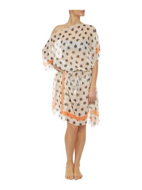 Stella McCartney Sheer Orange Print Kaftan